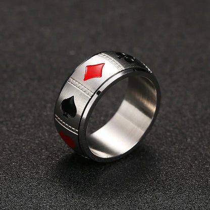 Ace of Steel Spinner Ring