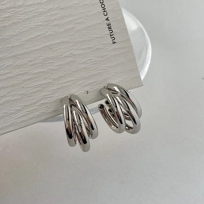 Trinova Stacked Hoop Earrings