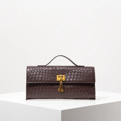 Venezia Woven Baguette Clutch