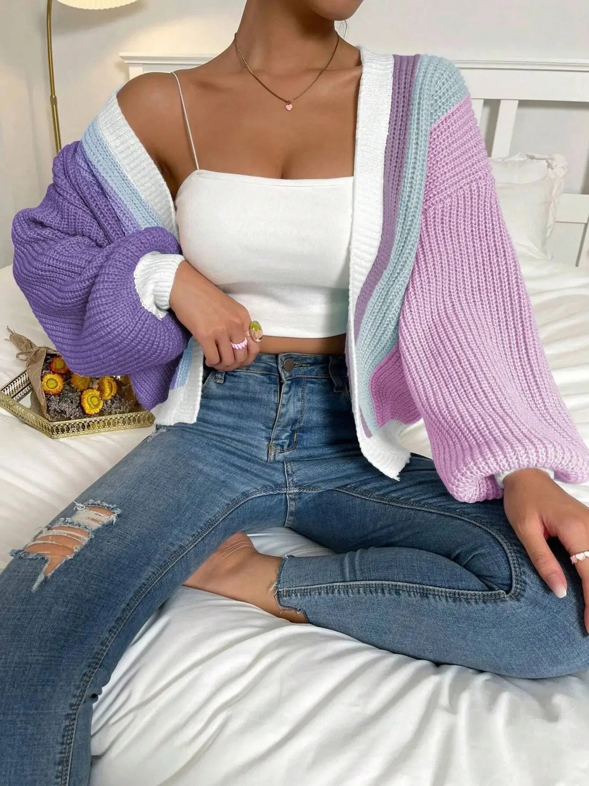 Lucid Block Knit Cardigan
