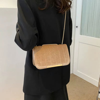 Valentina Velvet Chain Clutch