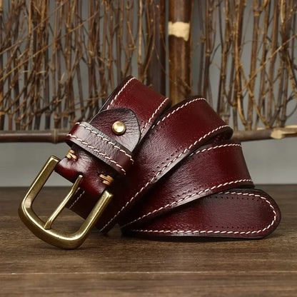 Overland Stitched Leather Belt