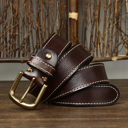 Overland Stitched Leather Belt