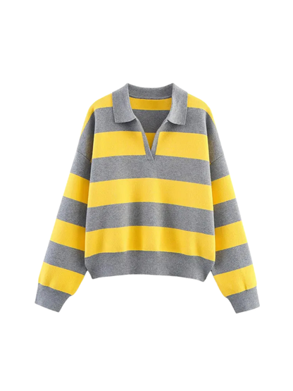 Varsity Striped Knit Polo