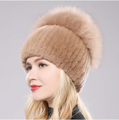 Giovanna Fox Fur Beanie