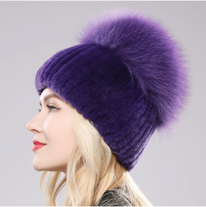 Giovanna Fox Fur Beanie