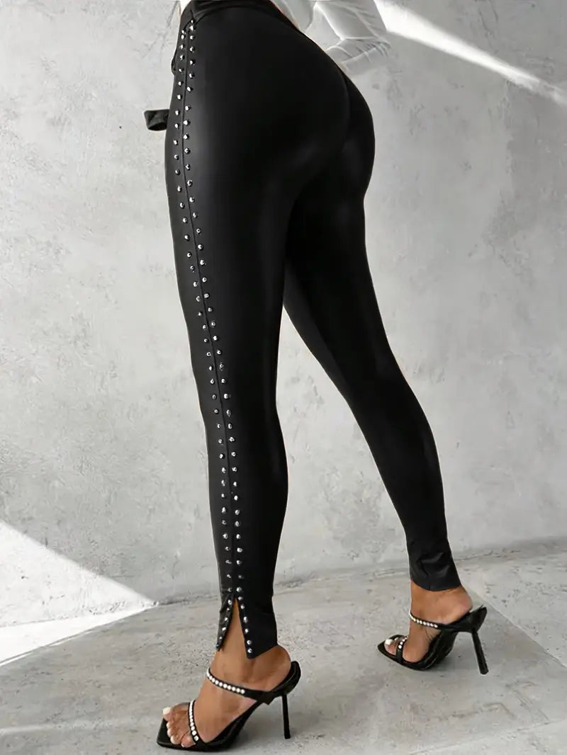 Celene Leather Studded Pant
