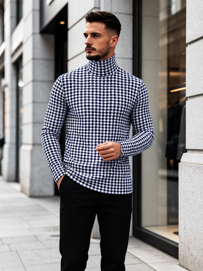 Harrington Houndstooth Turtleneck