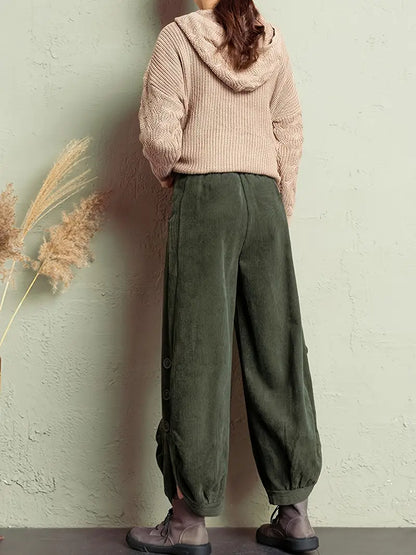 Sierra Pleated Corduroy Pant