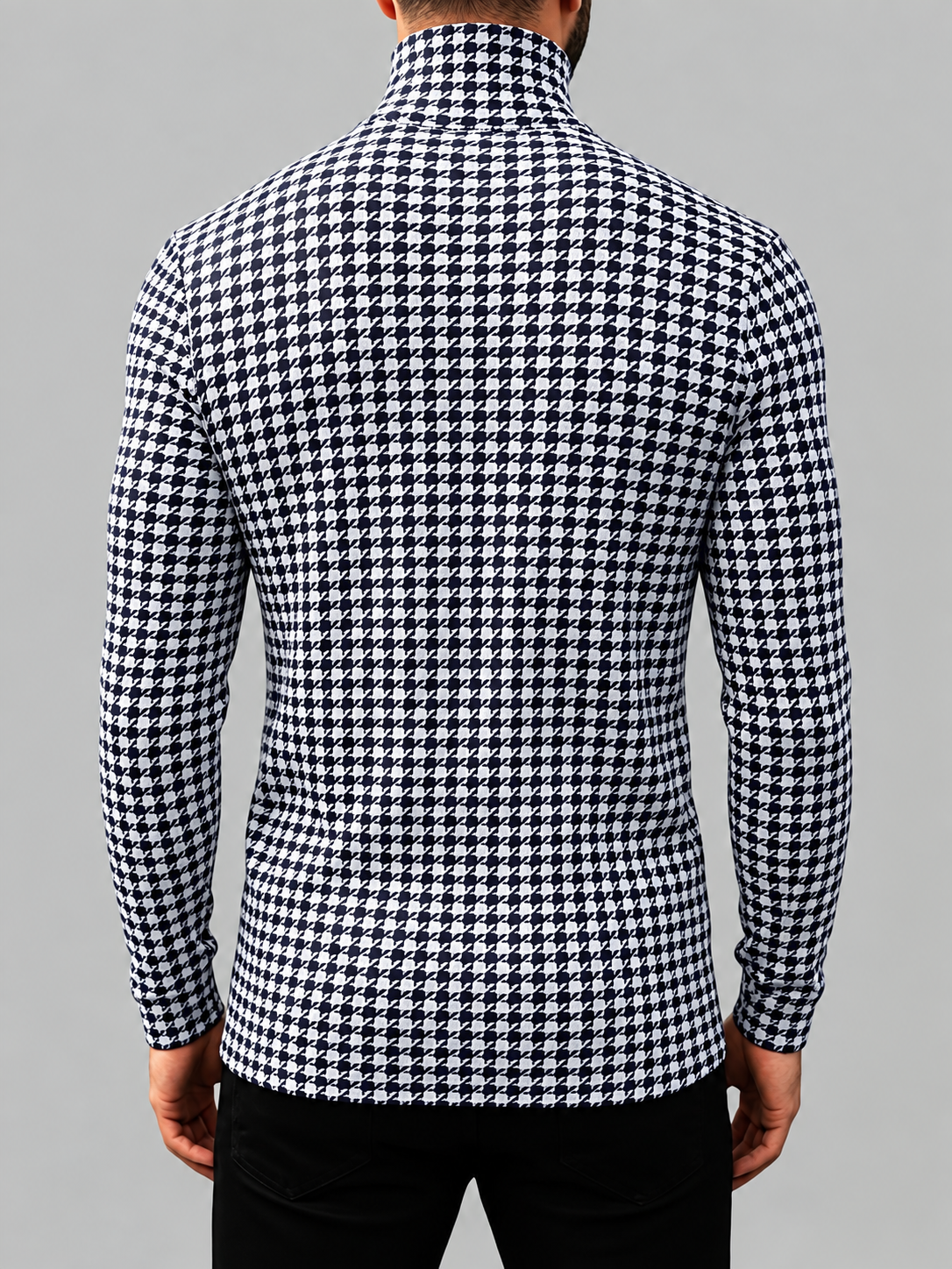 Harrington Houndstooth Turtleneck