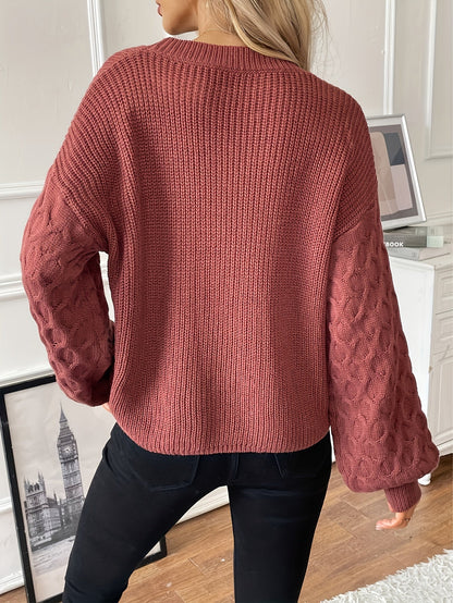 Trellis Diamond Knit Pullover