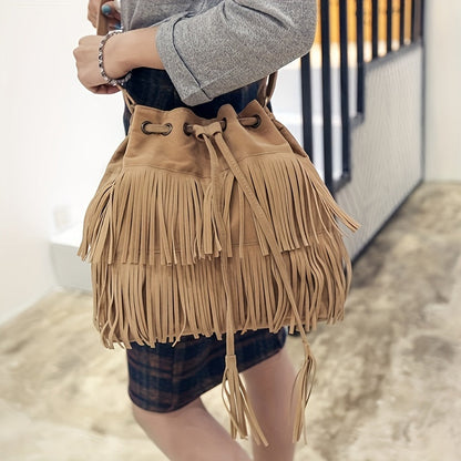 Canyon Fringe Bucket Bag