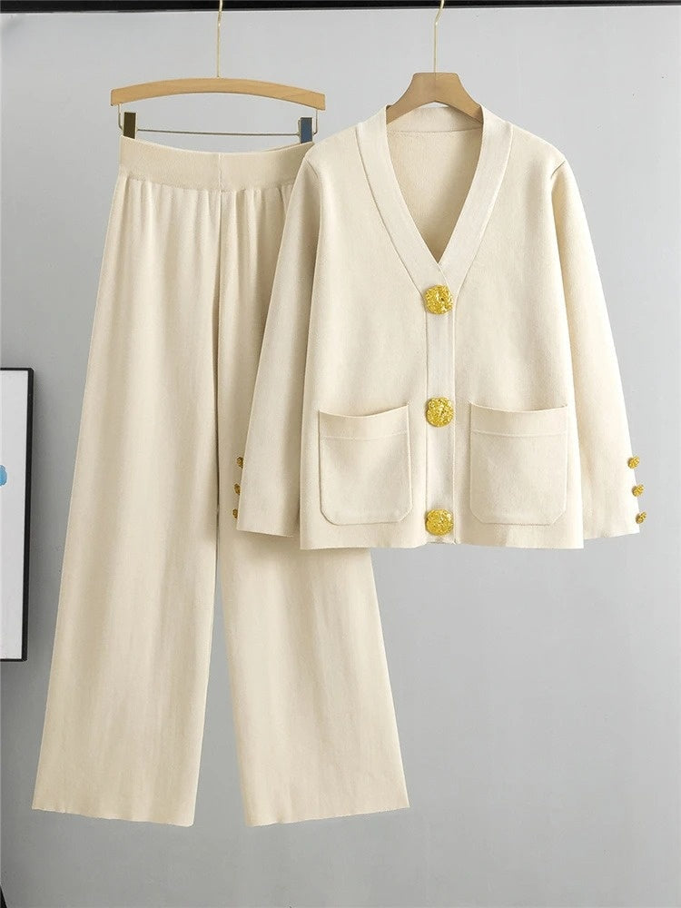 Genevieve Gold Trim Ensemble