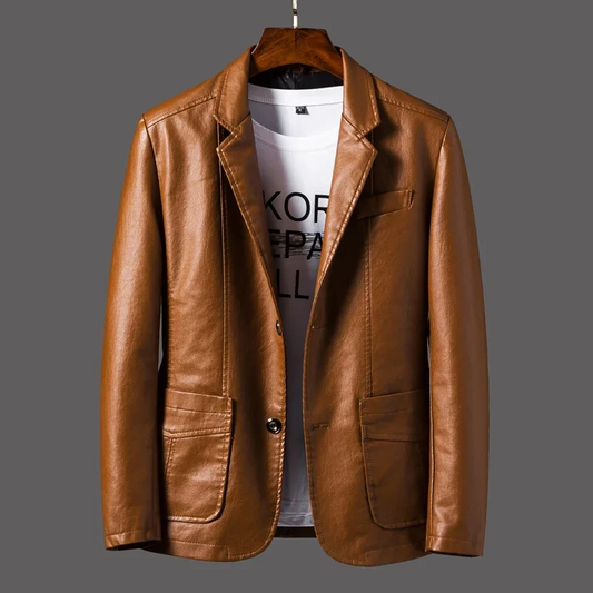 Rivington Faux Leather Blazer