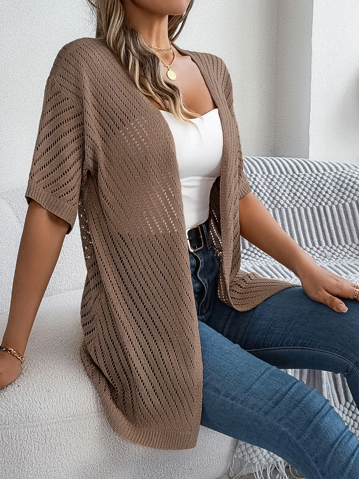 Breeze Chevron Knit Cardigan