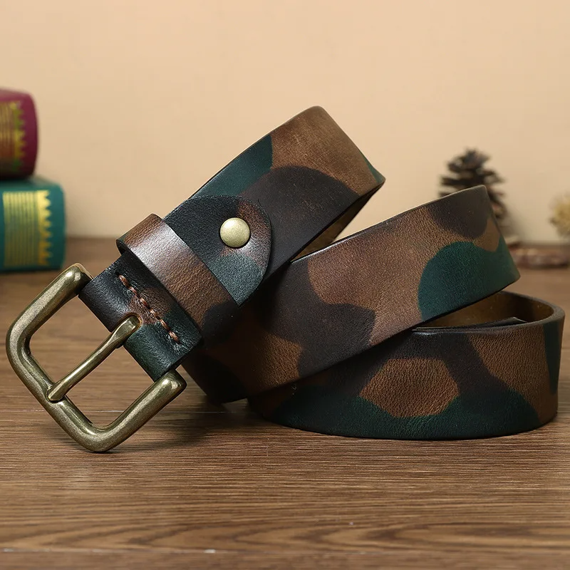 Recon Camo Leather Belt