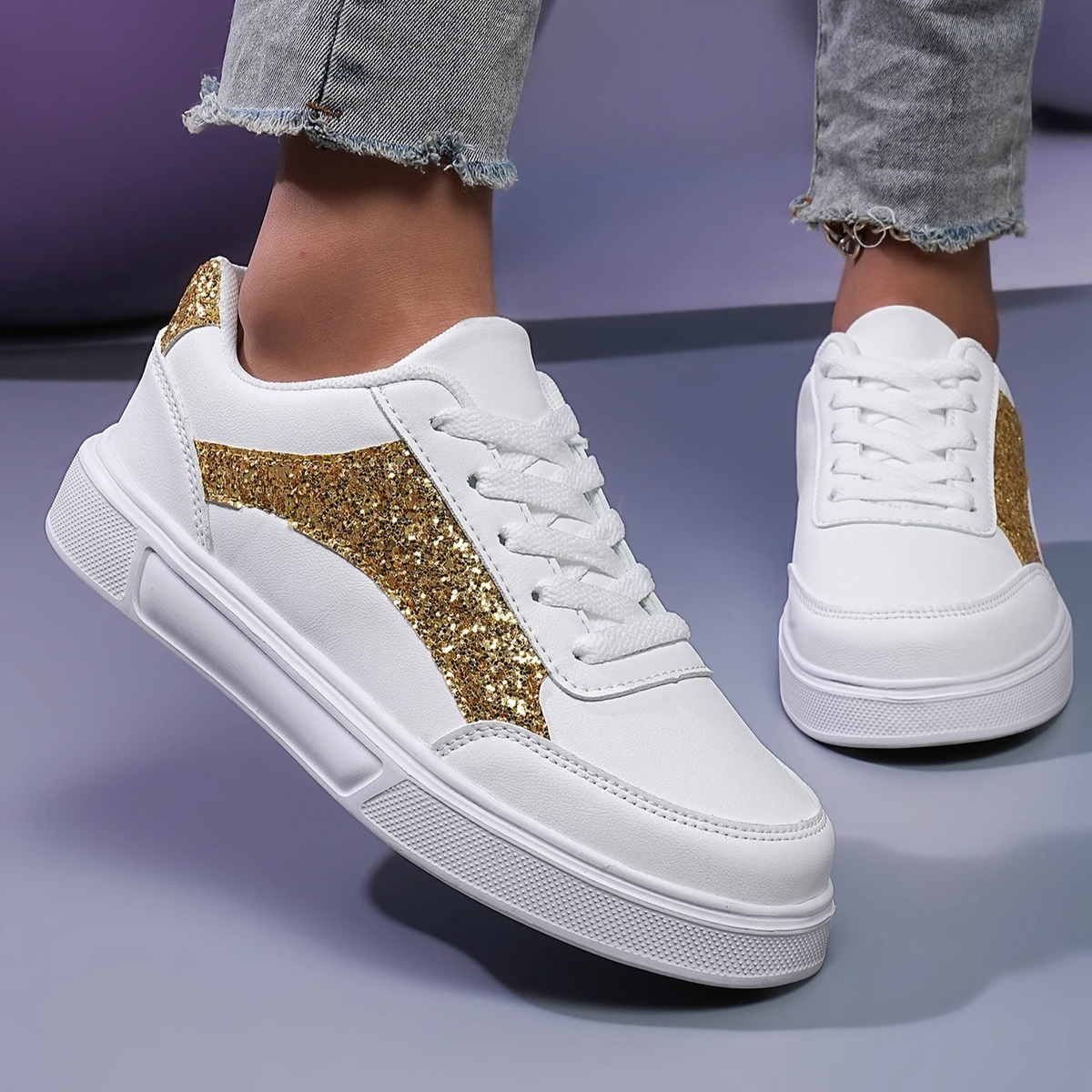 Halo Accented Panel Sneaker
