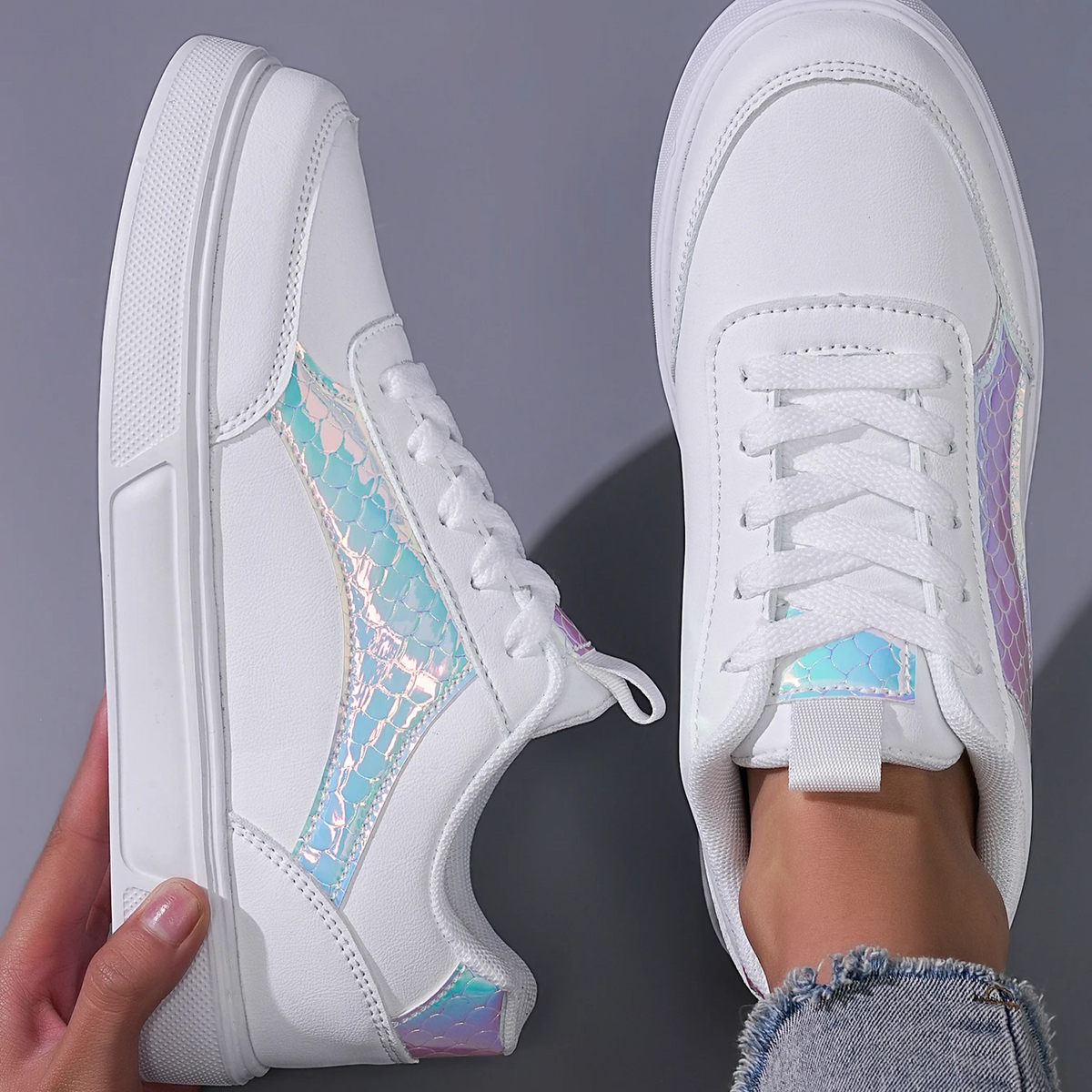 Halo Accented Panel Sneaker