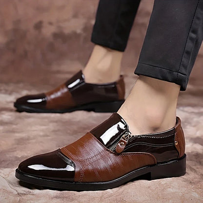 Baron Dual-Texture Zip Loafer