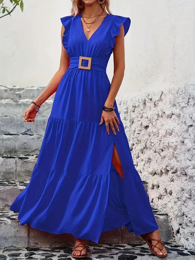 Monaco Ruffled Maxi-Dress