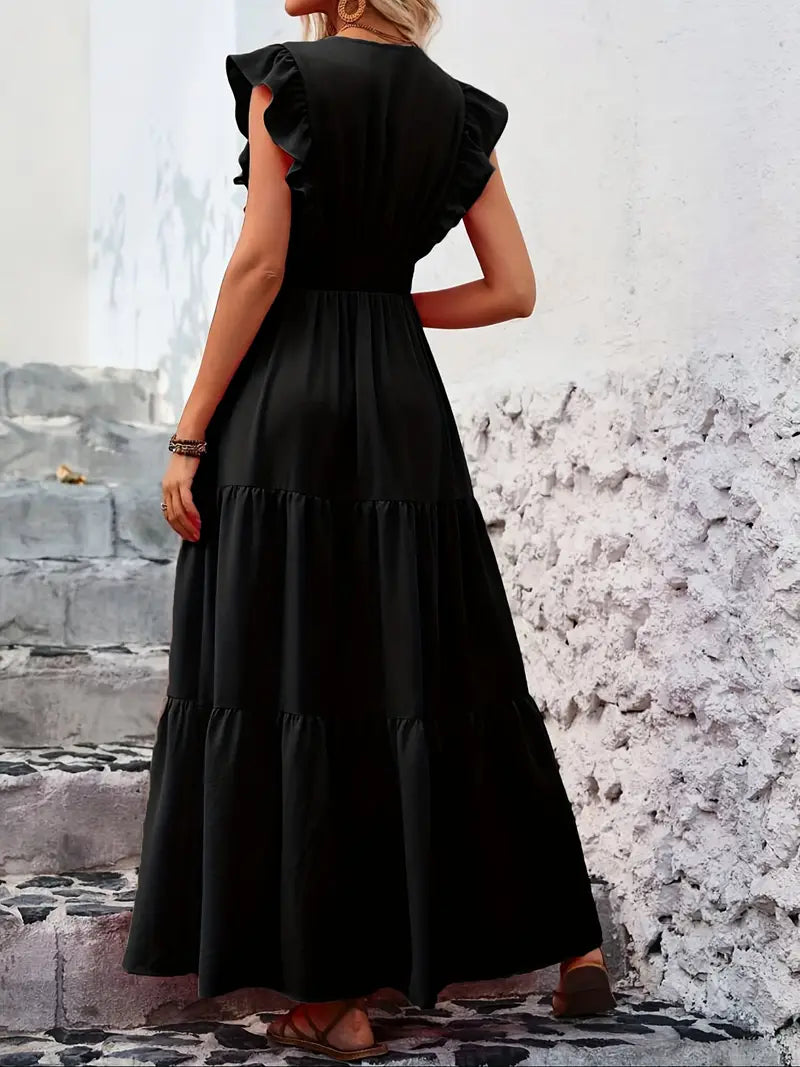 Monaco Ruffled Maxi-Dress
