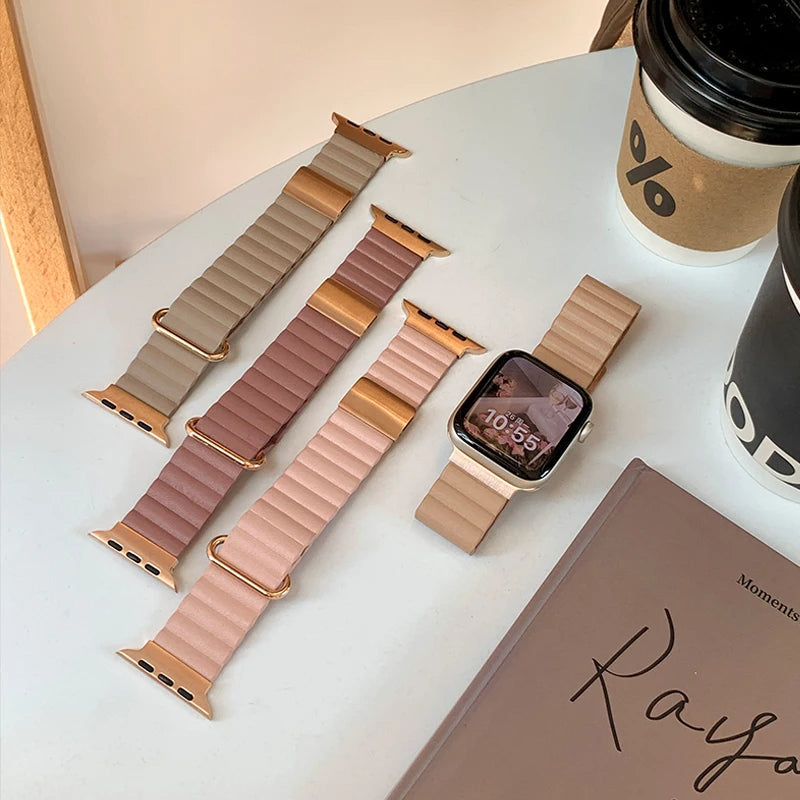 Blush Ridged Apple Watch Band