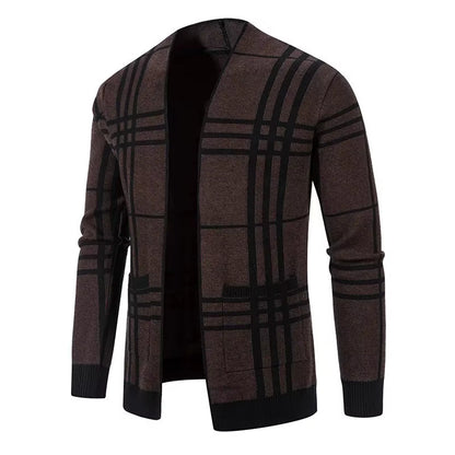 Charter Plaid Knit Cardigan