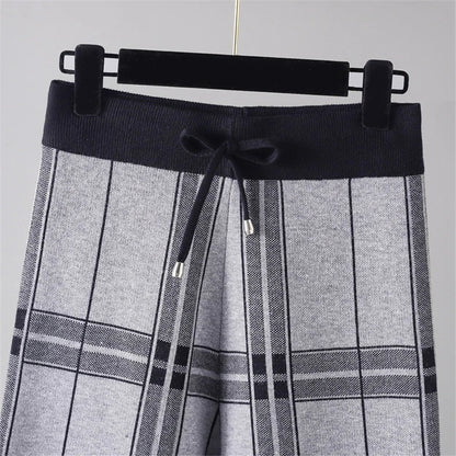 Palazzo Plaid Trouser