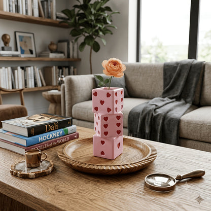 Love Dice Stacked Vase