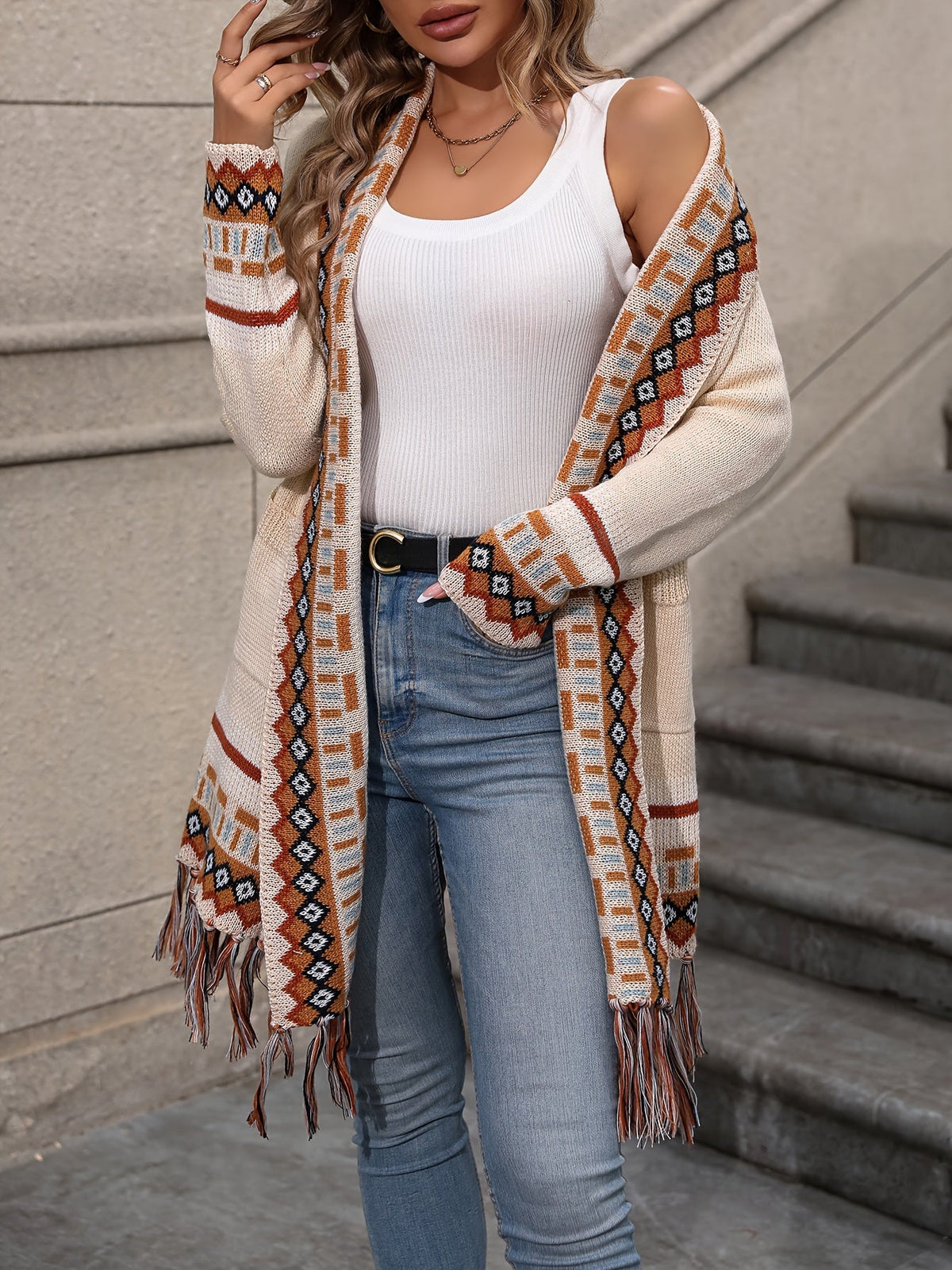 Zia Fringe Knit Cardigan