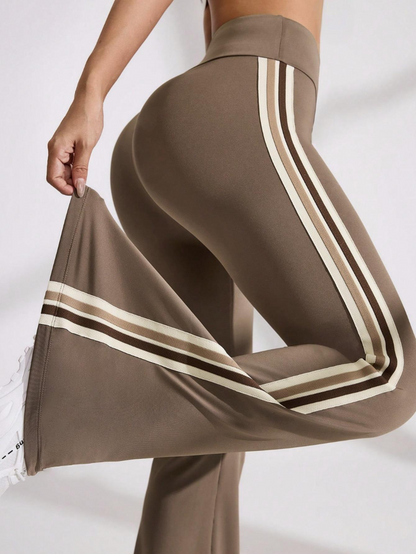 Sculpt Stripe Yoga Flares