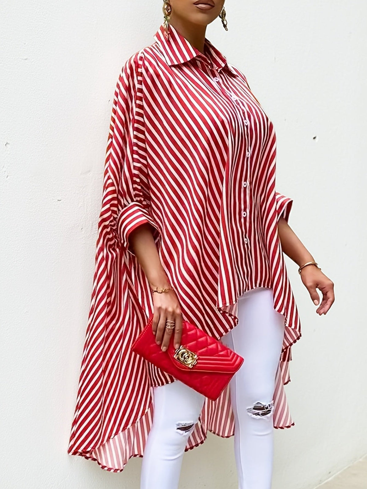 Uptown Stripe Flow Tunic