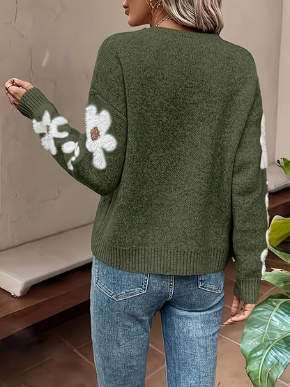 Daisy Drop Knit Sweater