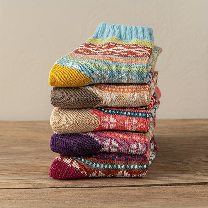 Winter Motif Knit Sock Set