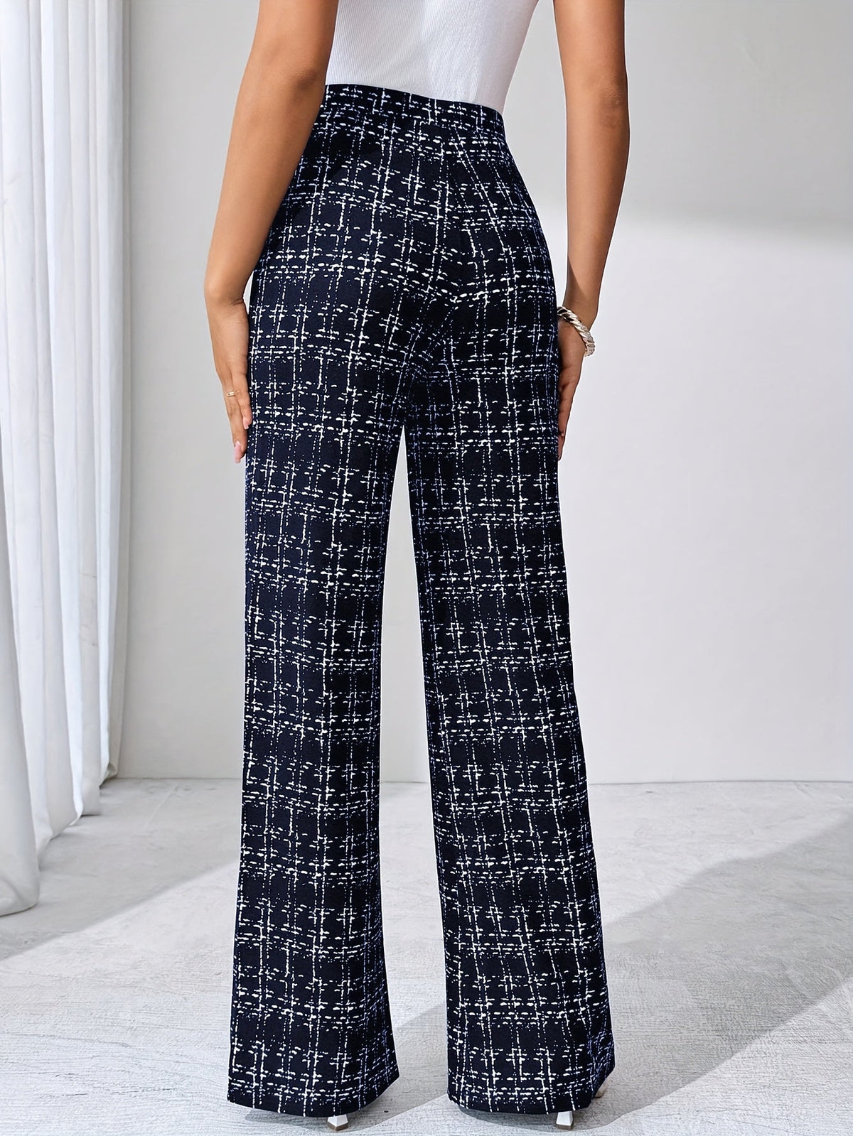 Olivia Tweed Plaid Flare Pant