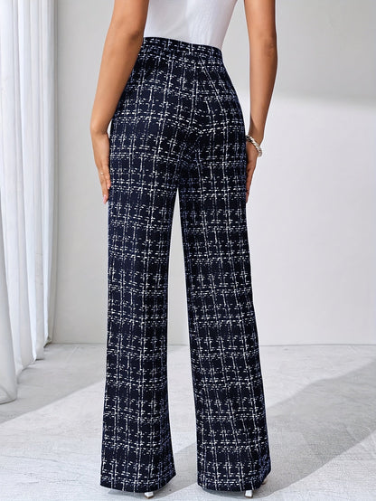 Olivia Tweed Plaid Flare Pant