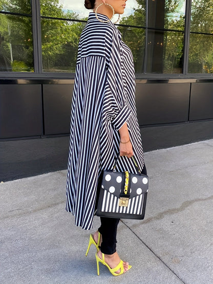 Uptown Stripe Flow Tunic
