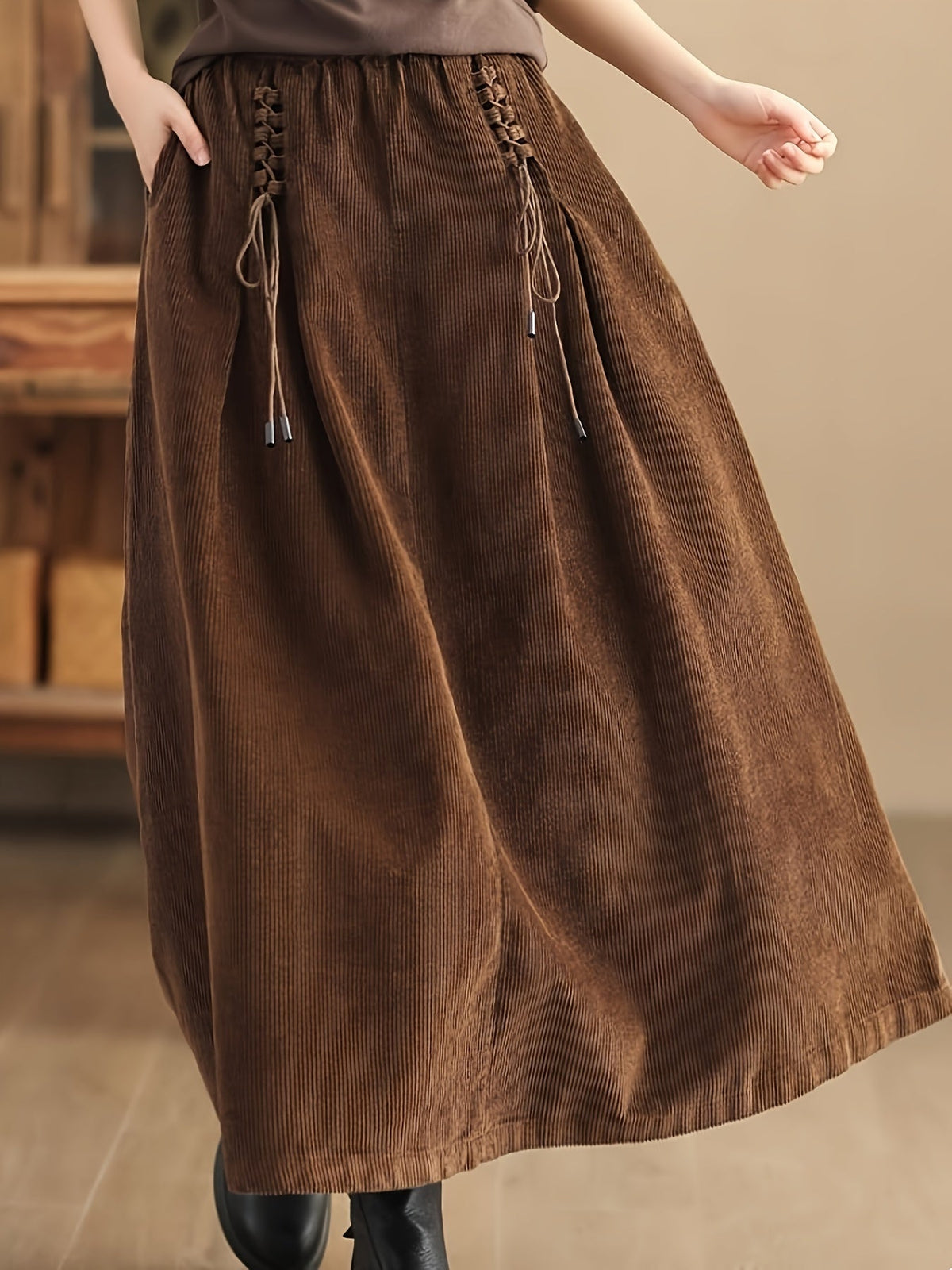 Cassia Corduroy Maxi Skirt