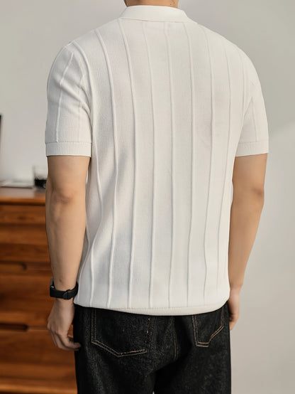 Riviera Textured Knit Polo Shirt