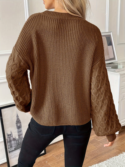 Trellis Diamond Knit Pullover