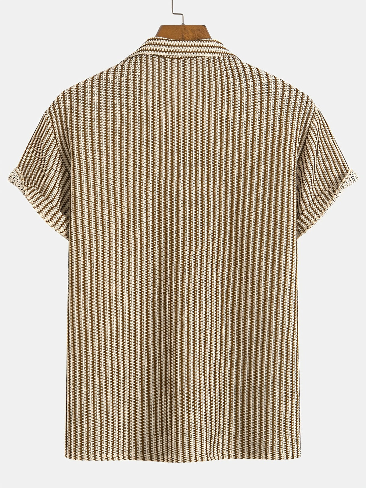 Valen Knit Striped Button Up