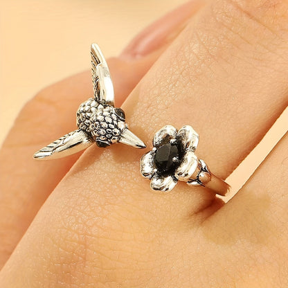 Hummingbird Blossom Ring