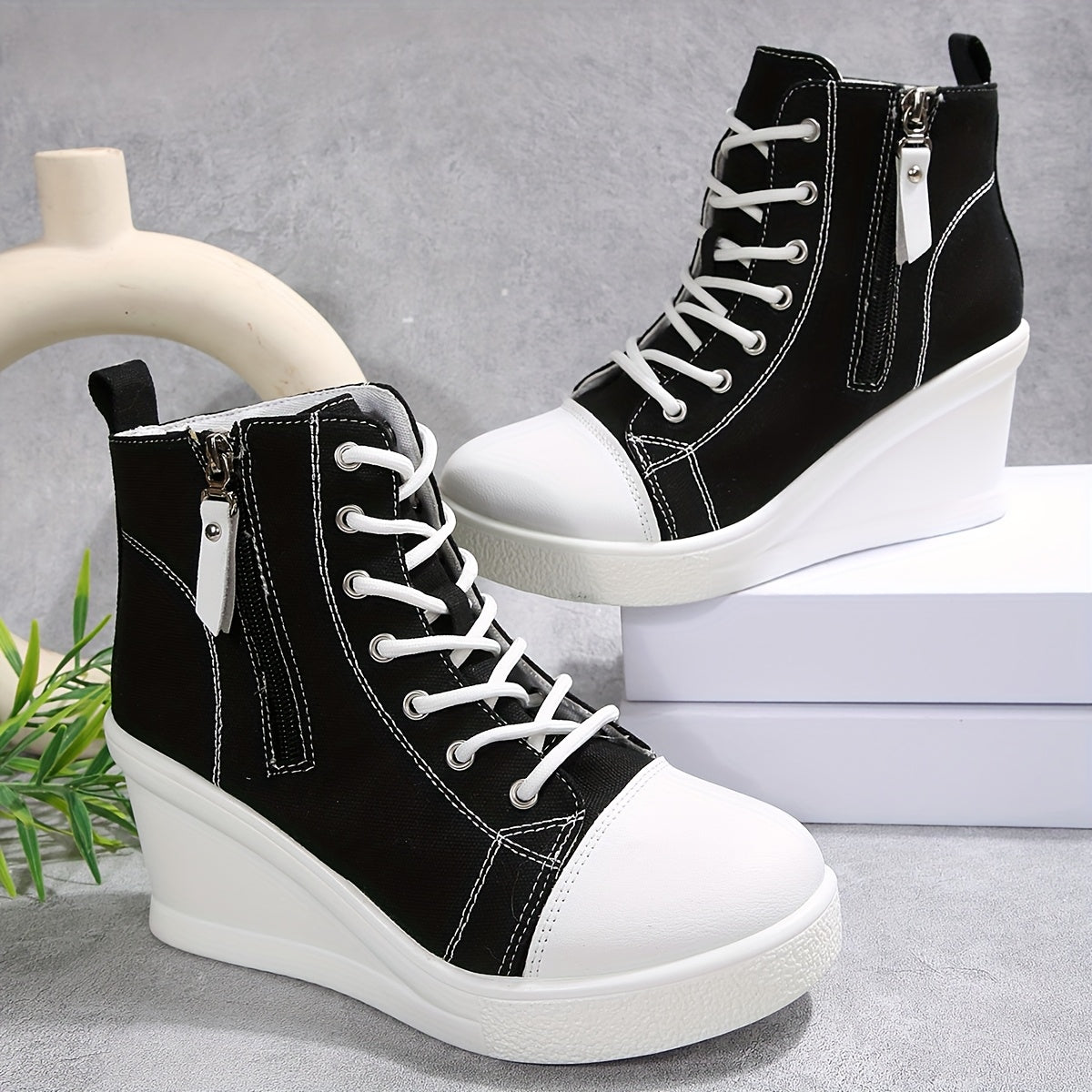Uptown Canvas Wedge Sneaker