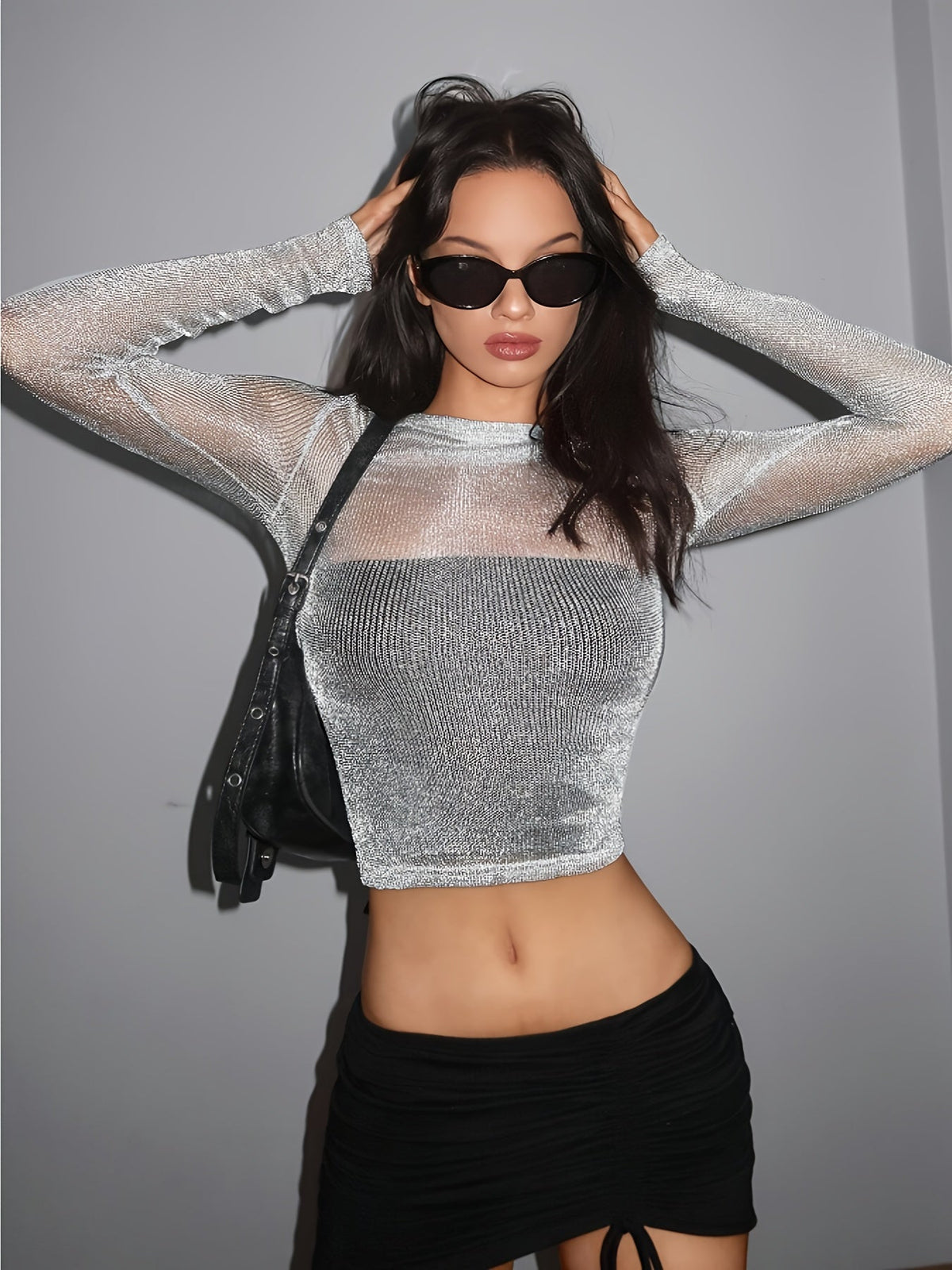 Halo Metallic Crop Top