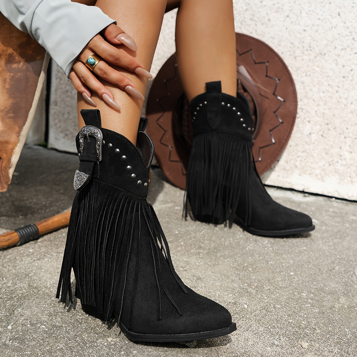 Sierra Suede Fringe Boot