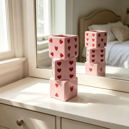Love Dice Stacked Vase