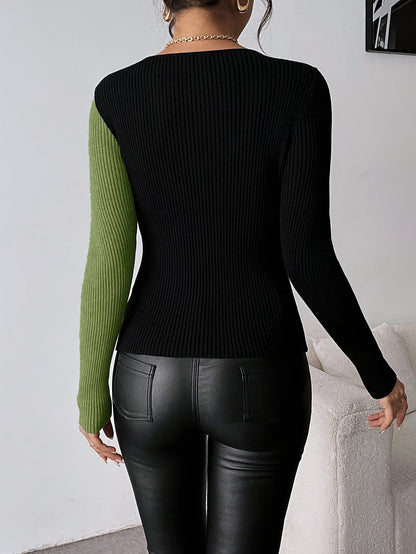 Hollis Contrast Wrap Top