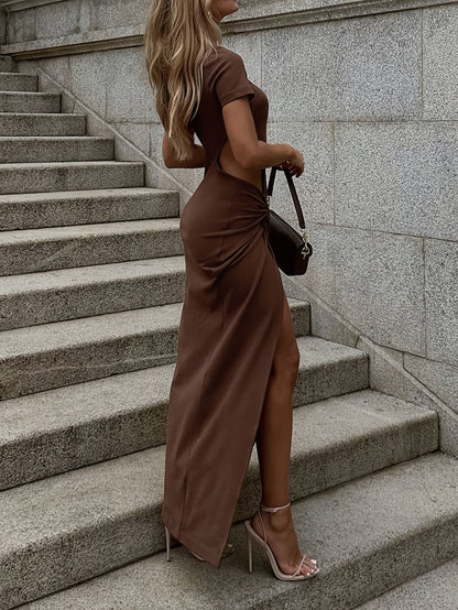 Espresso Knot Maxi Dress