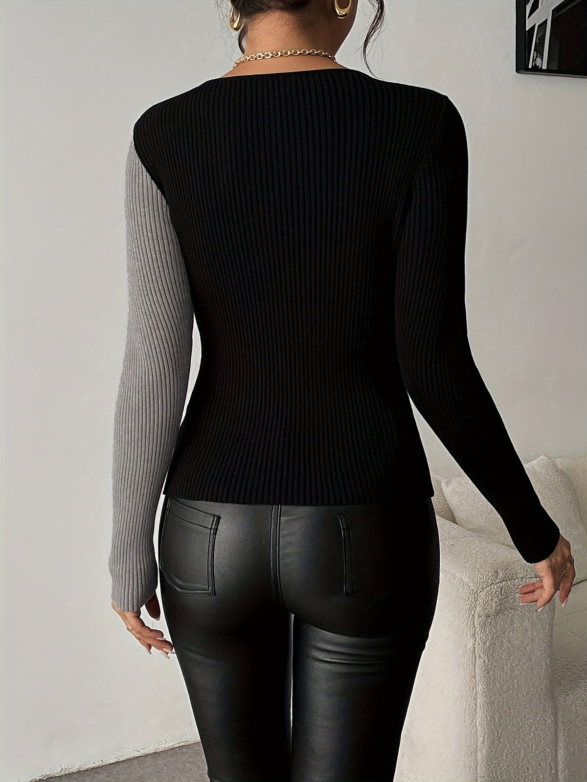 Hollis Contrast Wrap Top