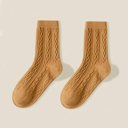 Willow & Wool Cable-Knit Socks